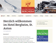 Tablet Screenshot of hotel-bergheim.com