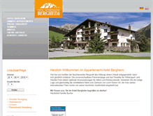 Tablet Screenshot of hotel-bergheim.at